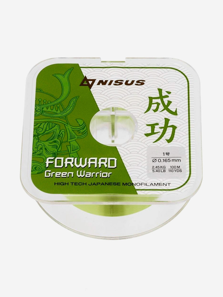 Леска для рыбалки Nisus FORWARD Green Warrior Nylon 0,165мм, 100м, 2,45кг, оливковый