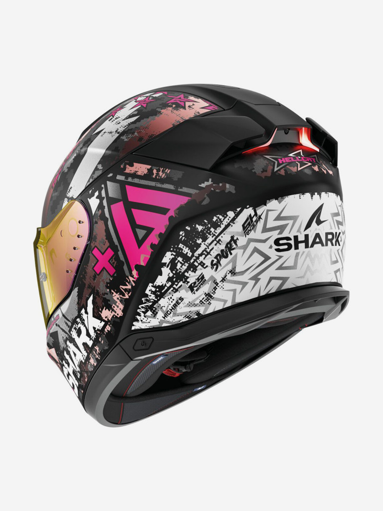 Мотошлем интеграл Shark SKWAL I3 HELLCAT MAT Black/Chrome/Violet