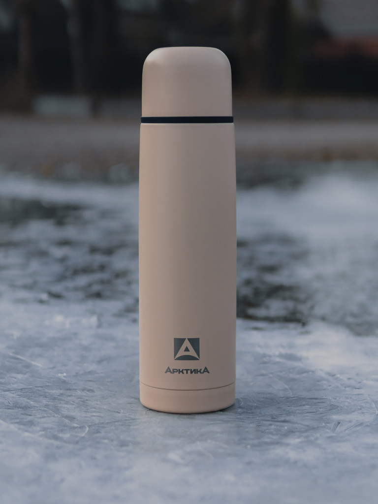 Термос вакуумный Арктика 1 л, песок
