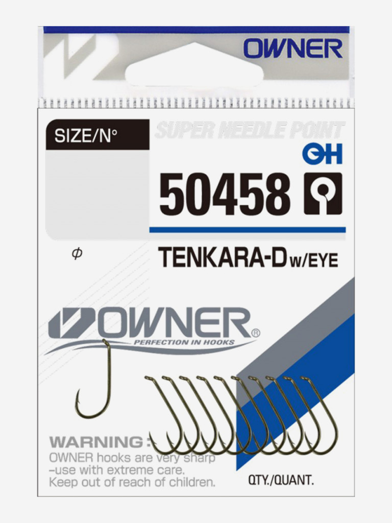 Крючок OWNER Tenkara Down w/eye brown №12 11шт