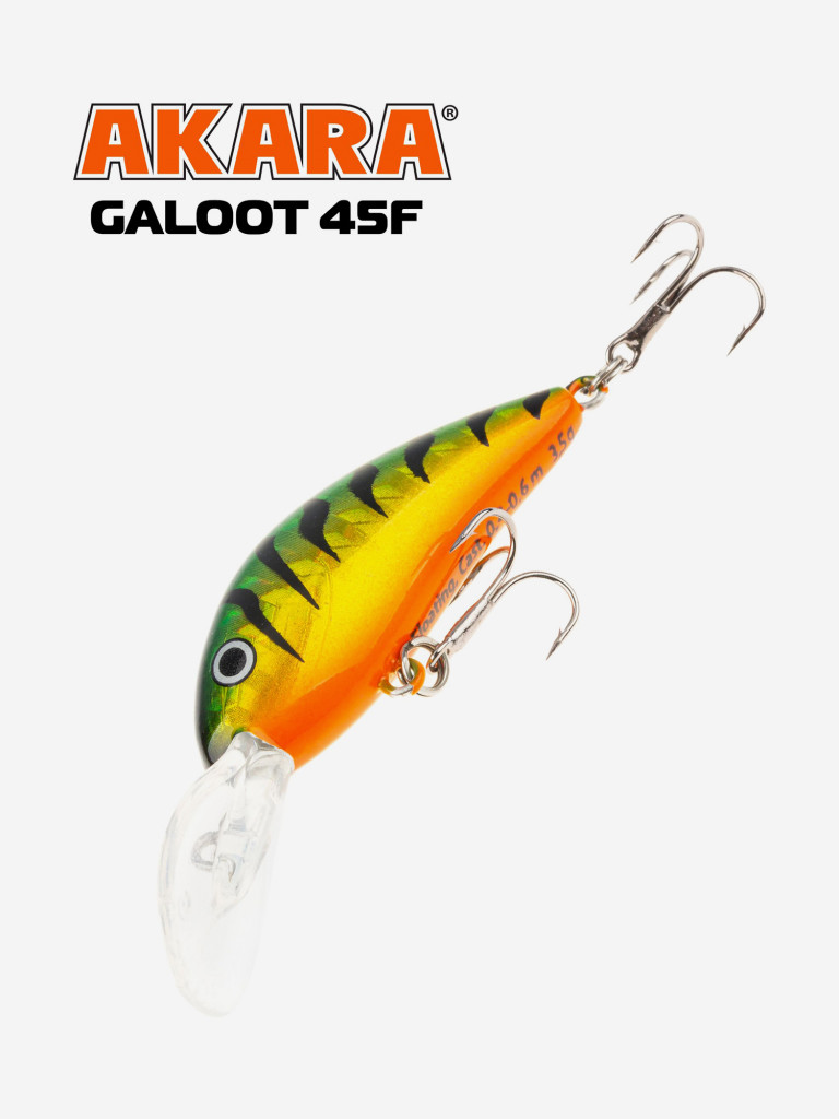 Воблер Akara Galoot плавающий, кренк, на окуня, щуку, голавля 45F 3,5 гр. A99