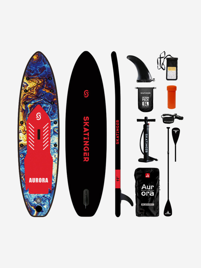 Надувная двухслойная SUP-доска SKATINGER AURORA 02, 11' 335*83*15 см, сапборд