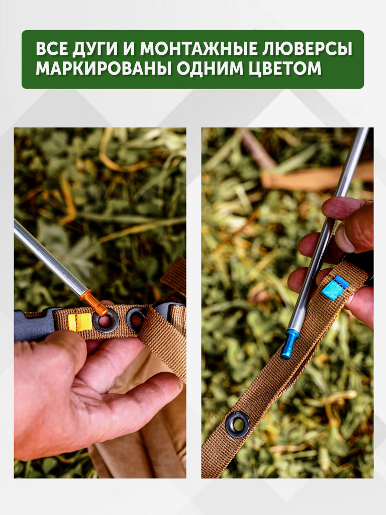 Палатка FANTOM 2-3 PRO трехместная туристическая экстремальная, алюминиевый каркас, двухслойная