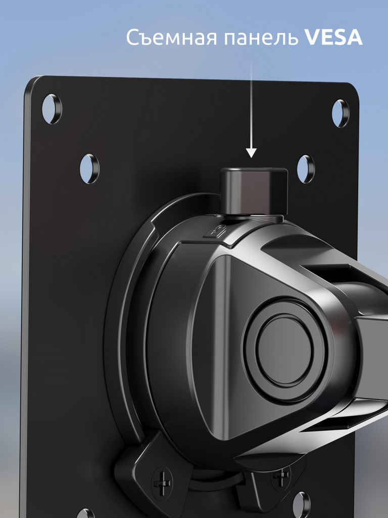 UNITEKI FMGT102RDR PRO LINE Кронштейн для двух мониторов со струбциной системы газлифт, диагональ 17-35"