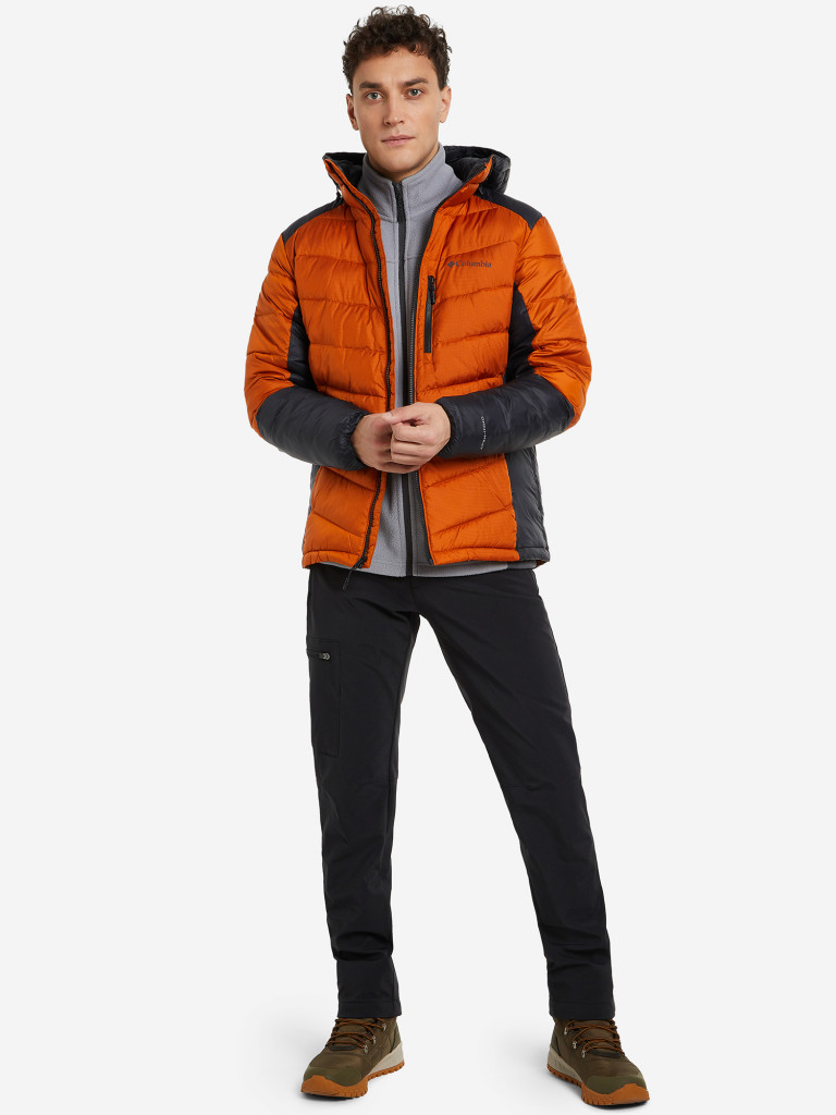 Columbia Labyrinth loop Hooded Jacket. Желтая куртка. Куртка горчичного цвета мужская. 858 Jacket.