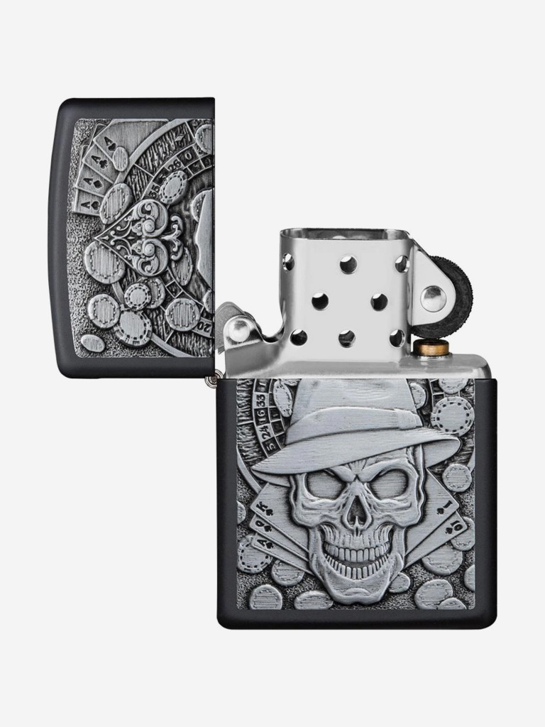 Зажигалка бензиновая ZIPPO 49183 Gambling Skull