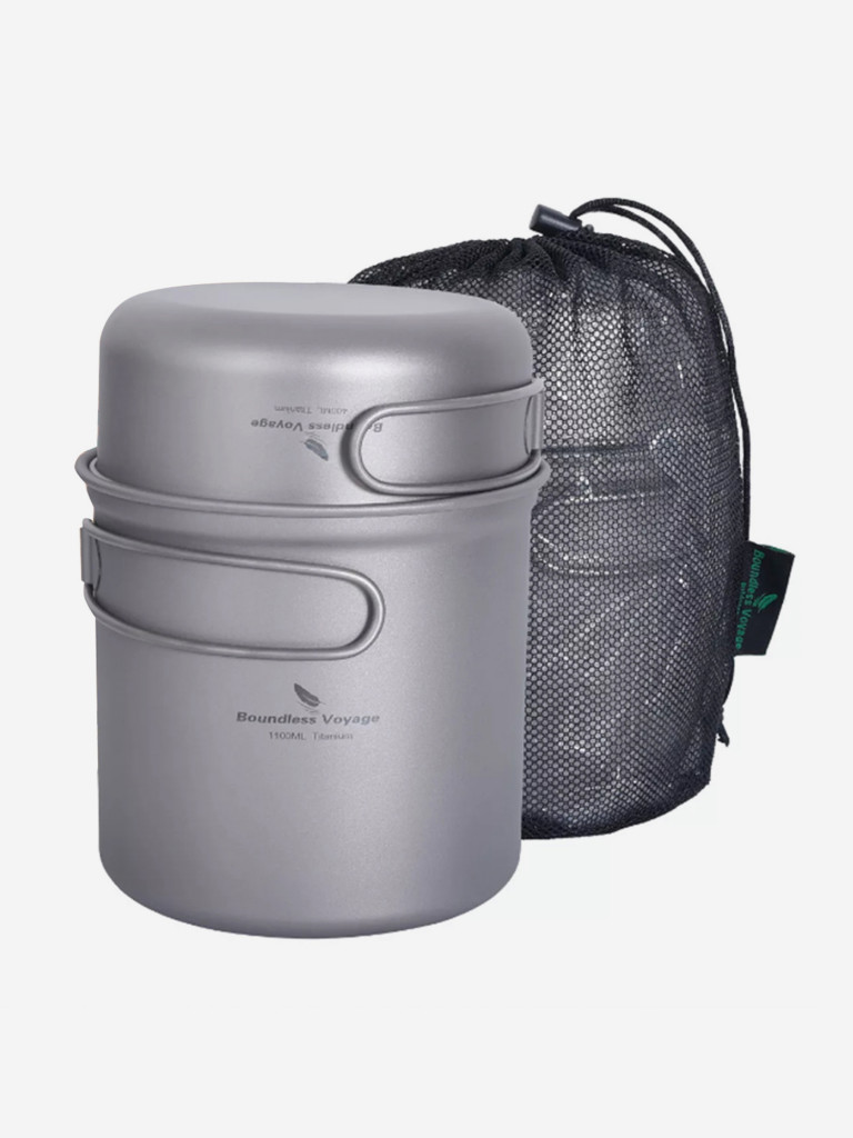 Котелок Boundless Voyage титановый, 1100 и 400 мл