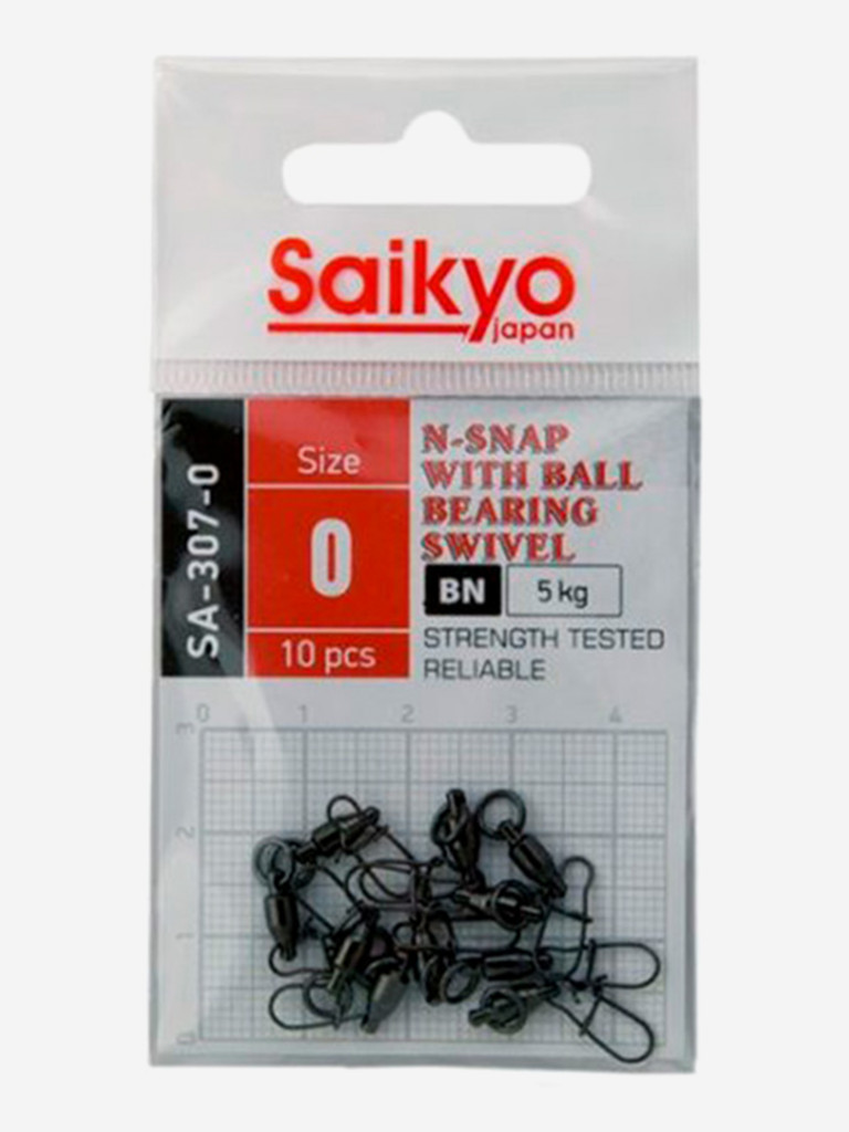 Вертлюг с застежкой Saikyo SA-307-0 (2 упаковки по 10 штук)