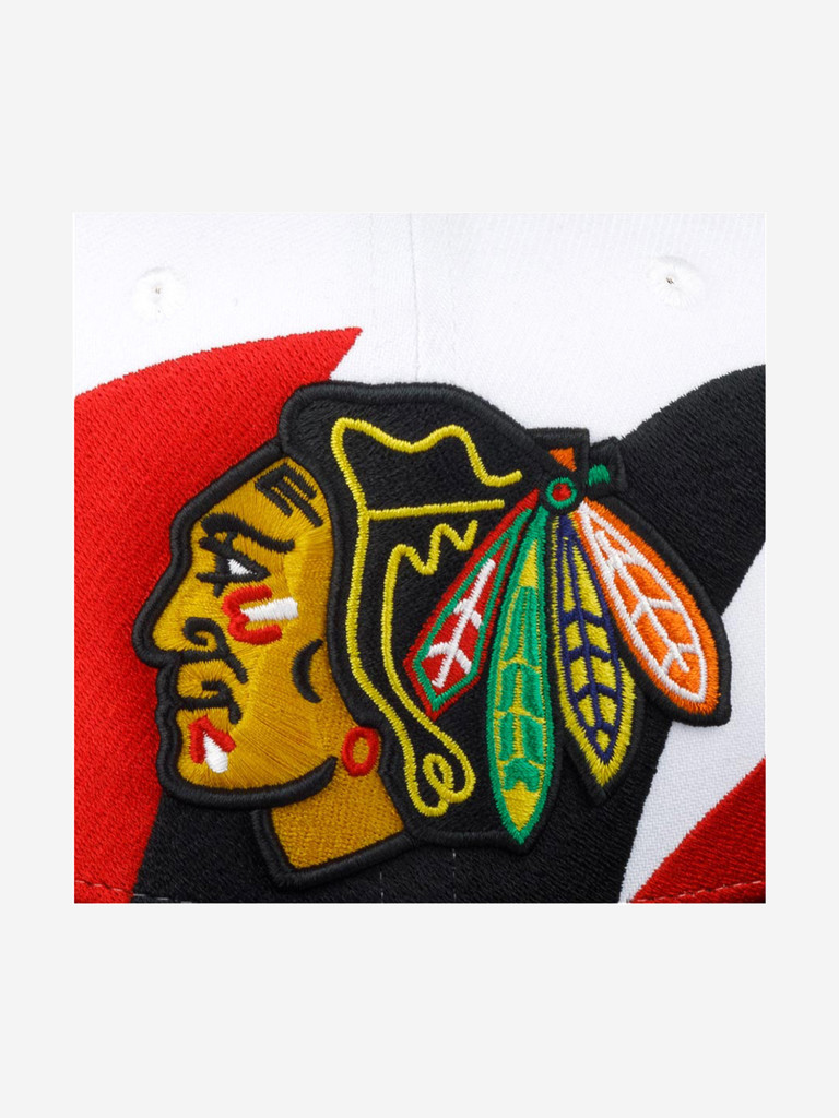 Бейсболка с прямым козырьком MITCHELL NESS 6HSSSH22088-CBHWHIT Chicago Blackhawks NHL (белый)