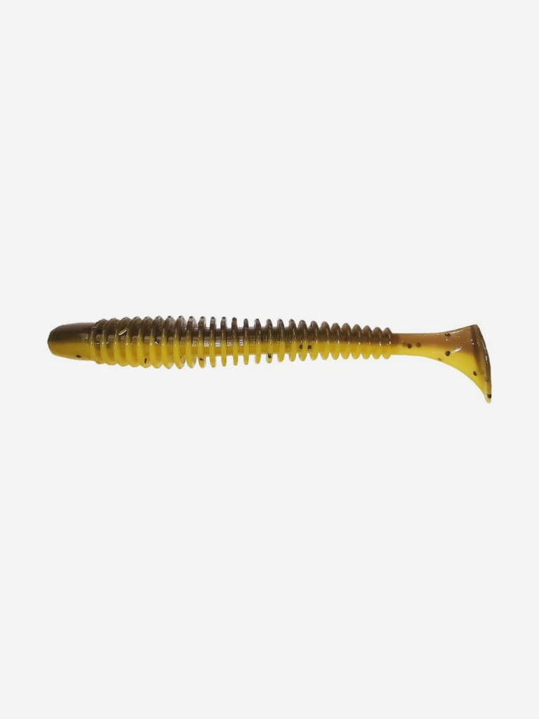 Силиконовая приманка Виброхвост SANSAN VIBRO RAKETA 89 (Col. 27 BROWN LIME SHAD)
