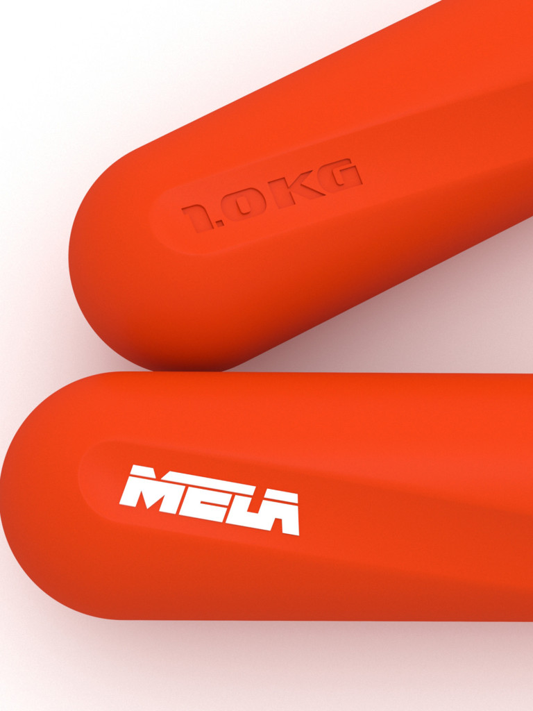 Гантели красные, 1 кг, 2шт, MELA ИГРЫ