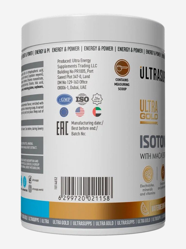 Изотоник Ultrasupps Ultra Gold "Арбуз", 500 г