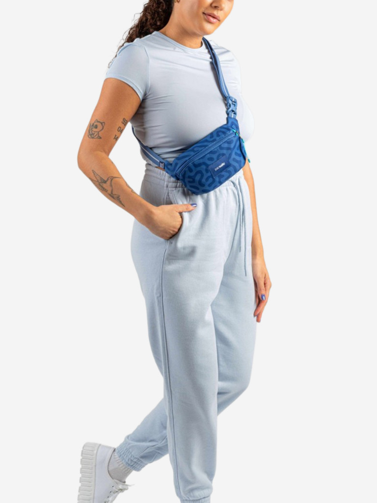 Сумка слинг антивор Pacsafe GO Micro Sling, Cerulean Blue, 1 л.