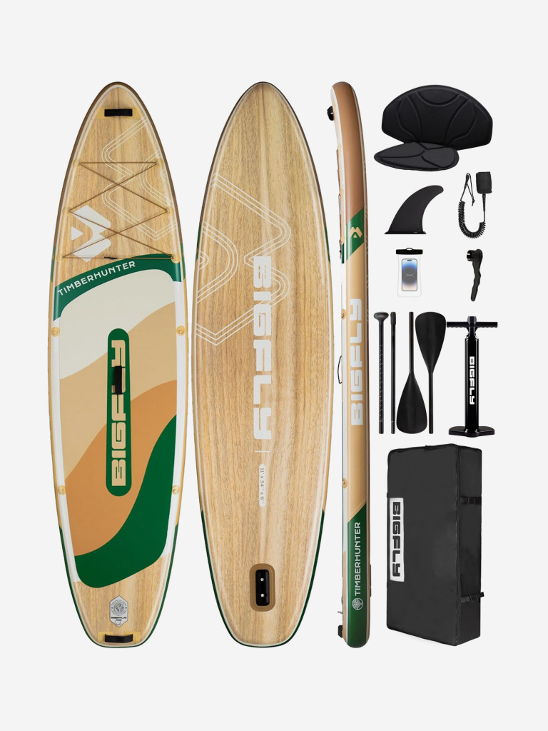 Надувной двухслойный SUP-борд BIGFLY TIMBERHUNTER PRO, 11' 335*86*15 см, сапборд