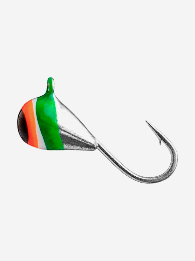 Мормышка Helios вольфрамовая Капля с ушком крашеная 5мм 2.10г 1-Sil (MW-1150-1-SIL), 10 штук в упаковке