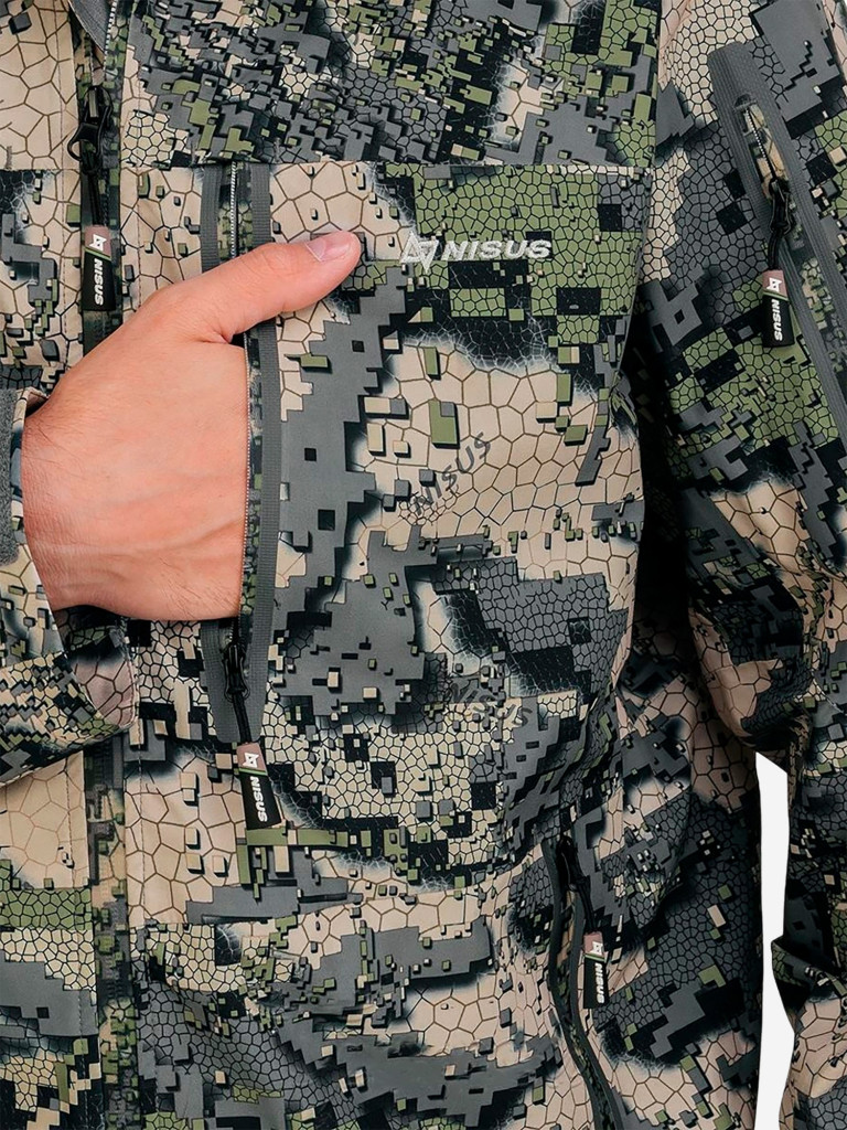 Костюм демисезонный Nisus Phantom (куртка+брюки) для рыбалки и охоты