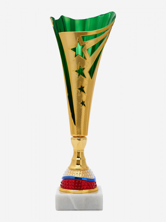 Спортивный кубок для награждения победителя 37 см зеленый