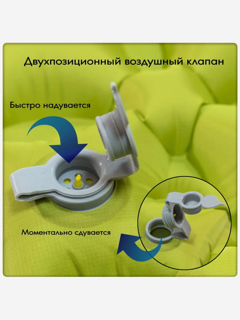 Коврик надувной AIR GREEN MAT 192х58х5 зелёный