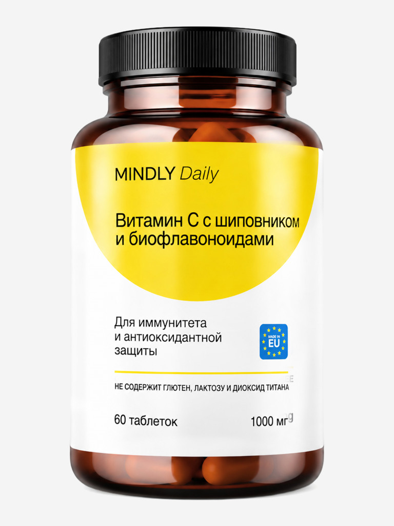 Витамин C MINDLY Daily, 1000 мг, 60 таблеток