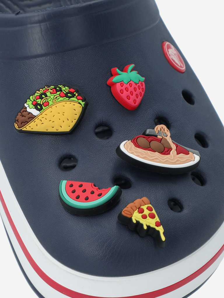 Украшение для обуви Crocs All The Food Lace Backer 5 Pack