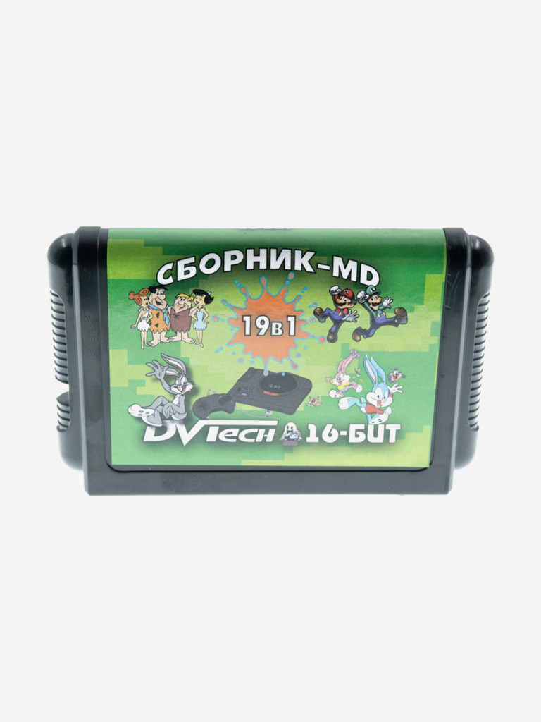 Картридж игровой DVTech 19 в 1 (на русском) 16bit