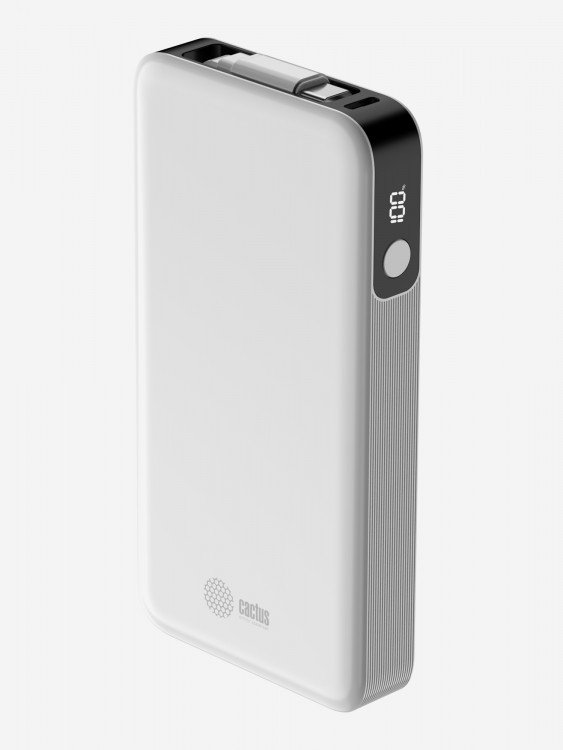 Мобильный аккумулятор Cactus CS-PBFSPA-20000 20000mAh 22.5W 4.5A 2xUSB-C белый