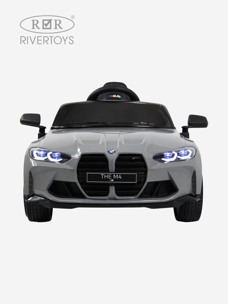 Детский электромобиль RIVERTOYS BMW M4 (A004AA) серый