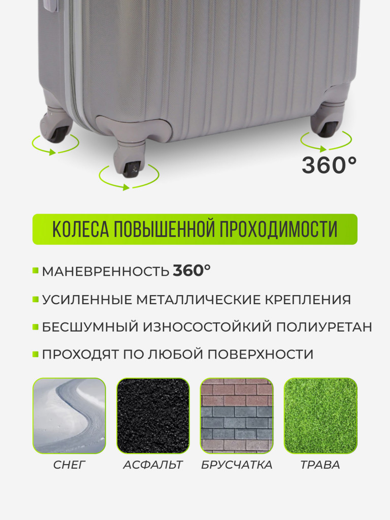 Чемодан Tevin XS ручная кладь пластиковый неубиваемый