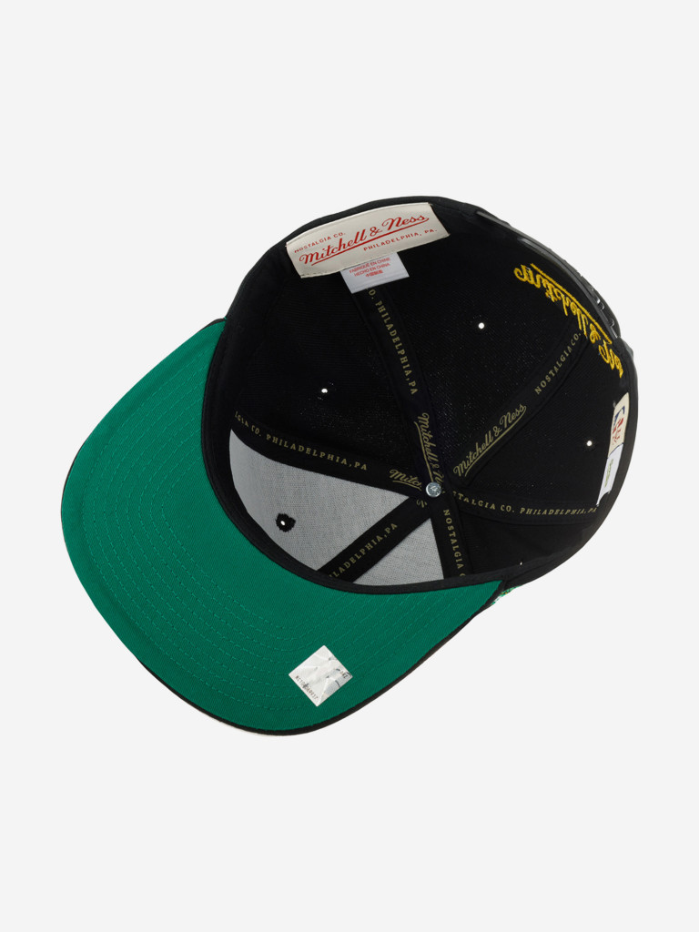 Бейсболка с прямым козырьком MITCHELL NESS HHSS5820-SSUYYPPPBLCK Seattle Supersonics NBA