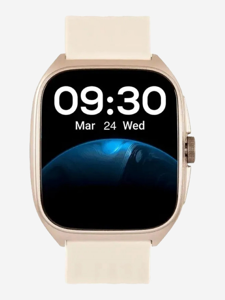 Умные часы TTEC Tempus Pro 47mm Rectangular Case Smartwatch в прямоугольном алюминиевом корпусе с AMOLED-экраном. Цвет: кремовый