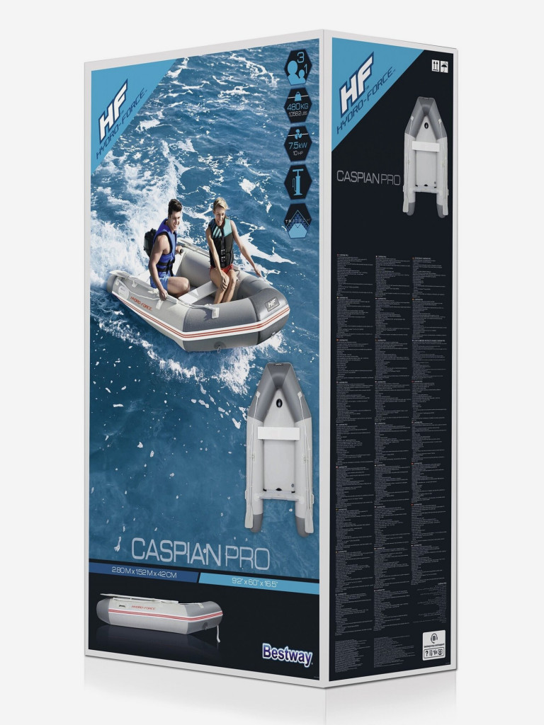 Надувная лодка Bestway 65047 "Caspian Pro" (280х152х42см) вёсла + насос