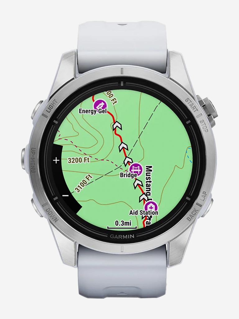 Спортивные часы Garmin EPIX PRO (Gen 2) Standard Edition 42 мм, серебристый корпус, белый ремешок