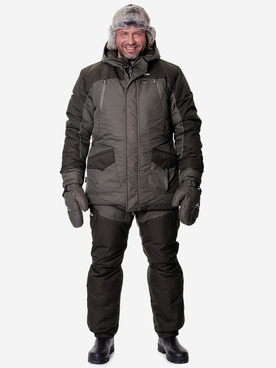 Костюм для рыбалки зимний -45, GRAYLING, Скат олива