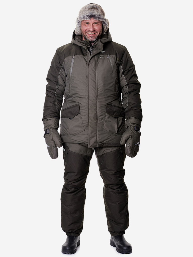 Костюм для рыбалки зимний -45, GRAYLING, Скат олива