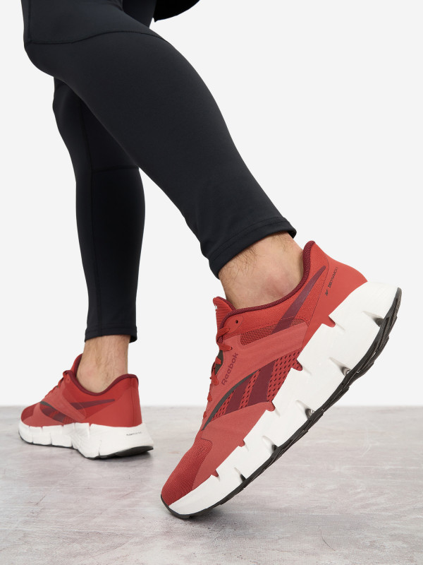 Кроссовки мужские Reebok Zig Dynamica 5 арт. 100201587 красный/белый цвет — купить за 7149 руб. со скидкой 50 %, отзывы в интернет-магазине Спортмастер