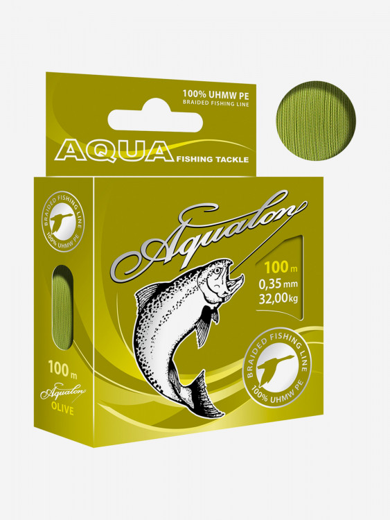 Плетеный шнур для рыбалки AQUA Aqualon Olive 0,35mm 100m