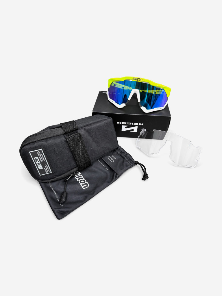 Очки спортивные Scicon AeroShade XL оправа Yellow Fluo линза SCNPP Multimirror Blue + Clear