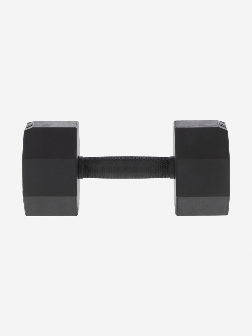 фото Гантель гексагональная обрезиненная athlex, 10 кг, черный