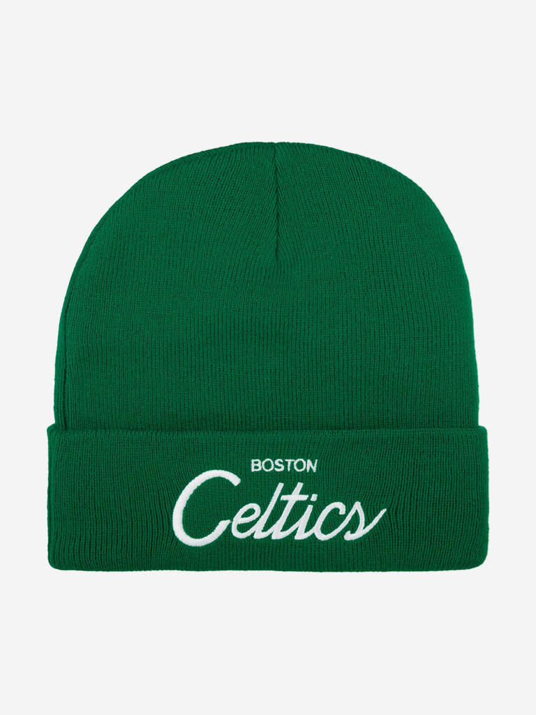 Шапка с отворотом MITCHELL NESS EU175-TEAMTALK-KEL Boston Celtics NBA (зеленый)
