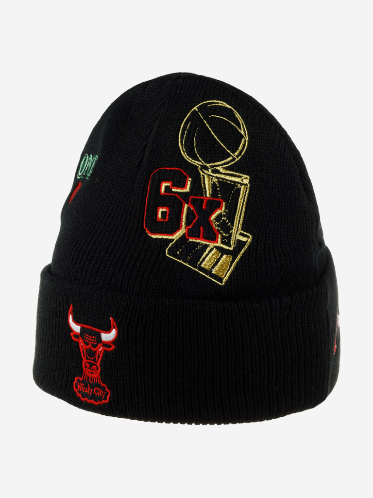 Шапка с отворотом MITCHELL NESS KTCFSH21011-CBUBLCK Chicago Bulls NBA (черный)