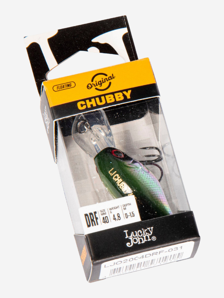 Воблер LUCKY JOHN Original CHUBBY DR F, длина 4 см, крэнк для щуки, голавля, жереха, язя, окуня