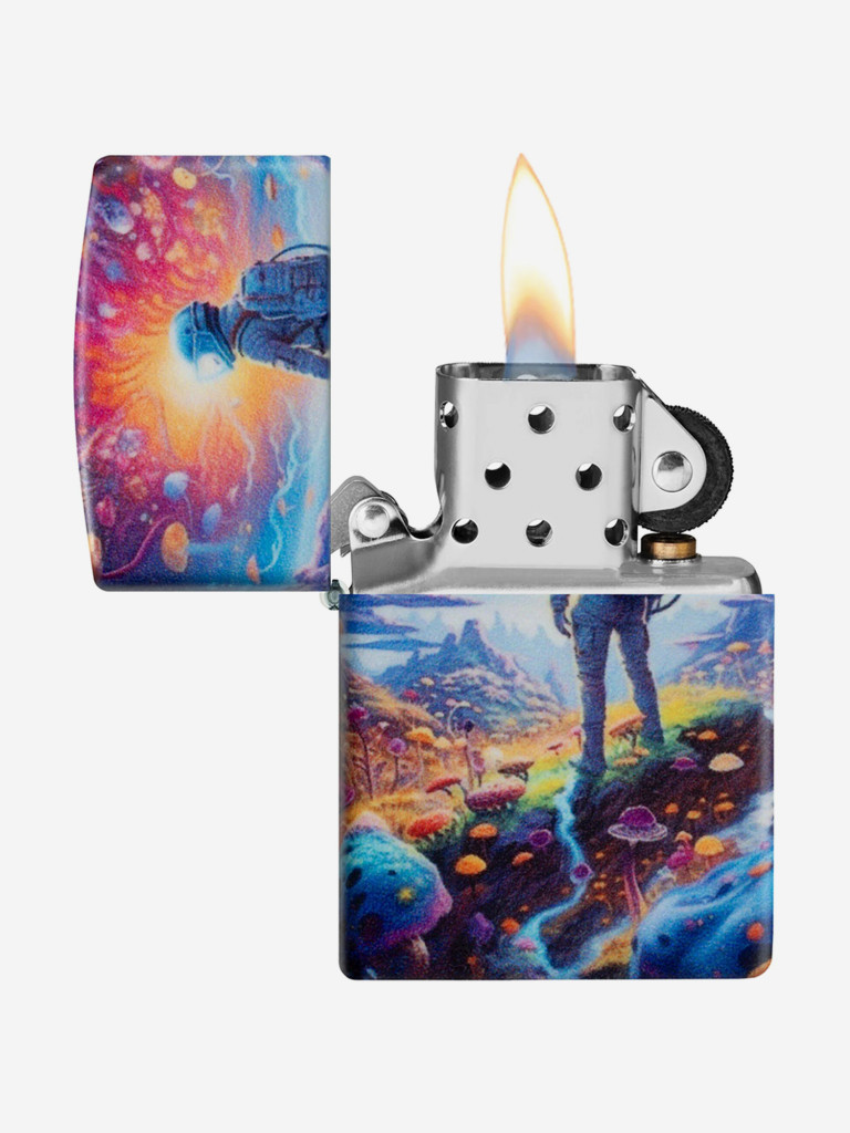 Зажигалка бензиновая ветроустойчивая Zippo Mushroom Forest Design 540 Matte