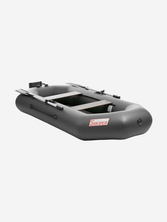 Лодка Шкипер А260нт навесной транец, надувное дно серый Тонар