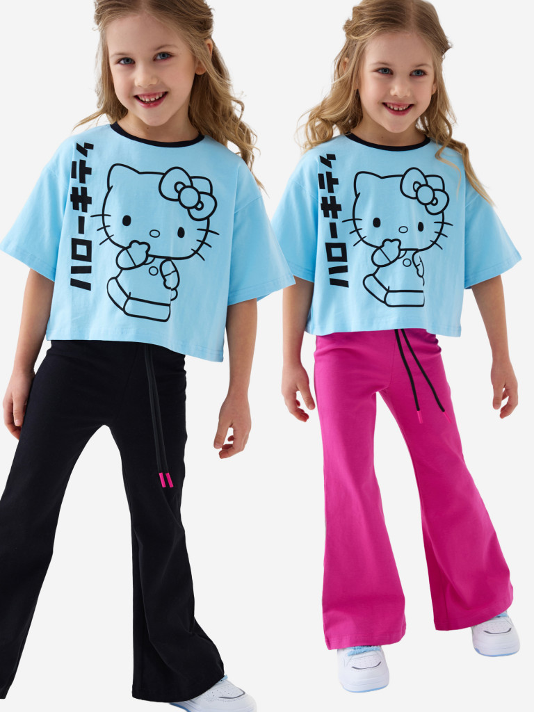 Брюки для девочек, 2 пары в комплекте PlayToday