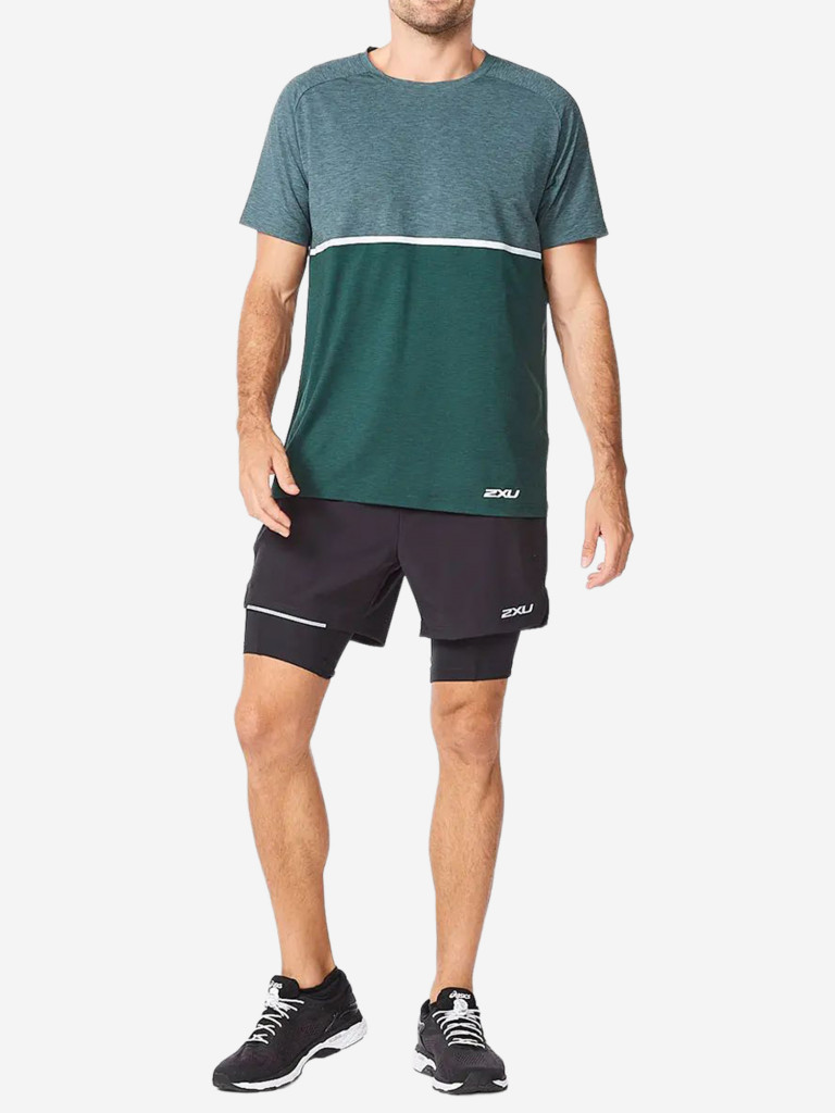 Футболка 2XU Motion Colour Block Tee Green