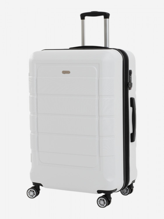 Чемодан на колесах L белый Feelway