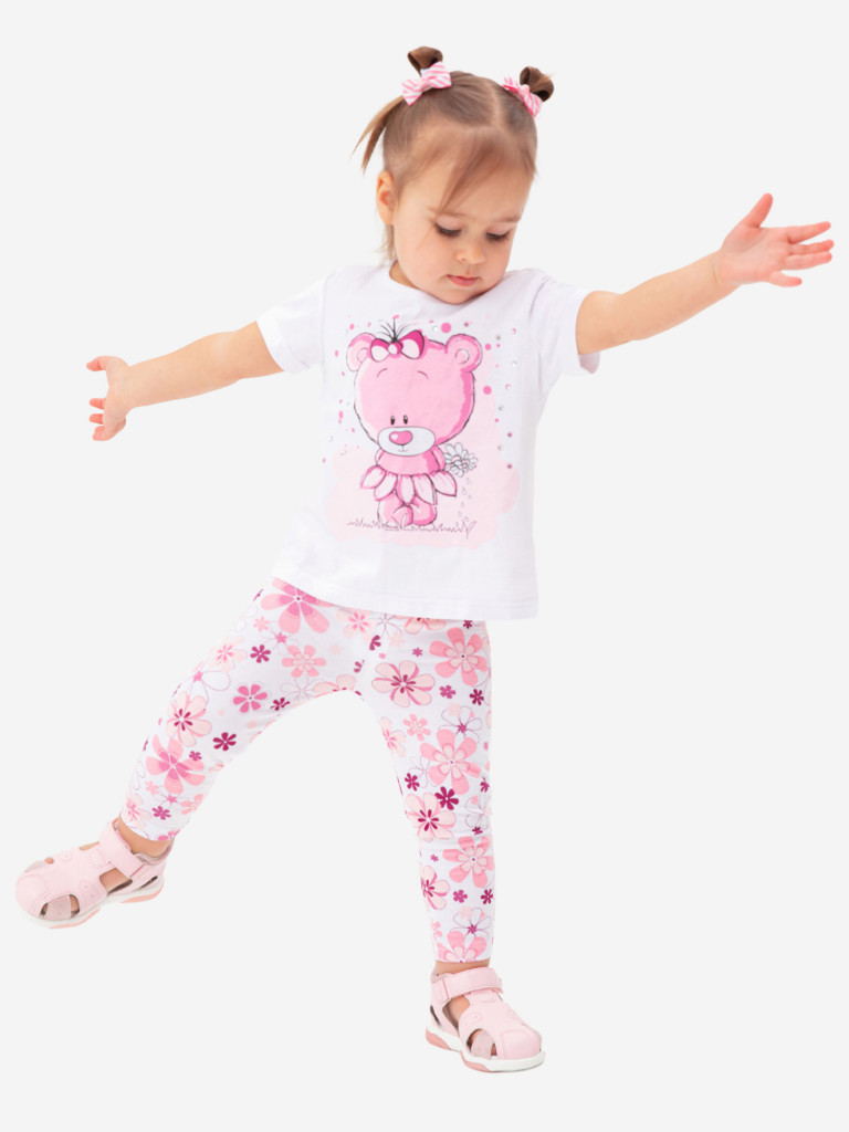 Легинсы для девочек, 2 пары в комплекте PlayToday