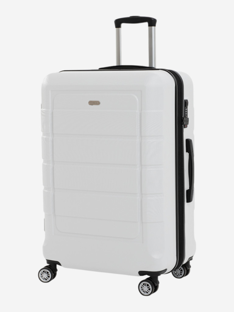 Чемодан на колесах L белый Feelway