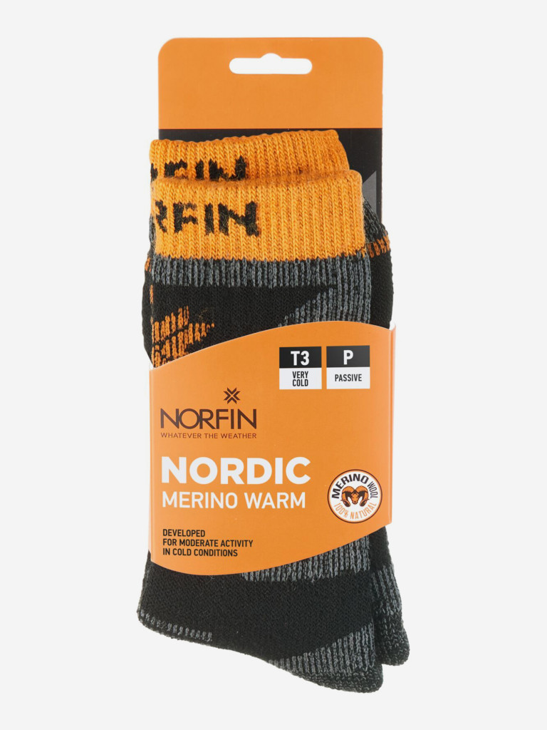 Термоноски Norfin T3P NORDIC MERINO WARM CREW для рыбалки и охоты