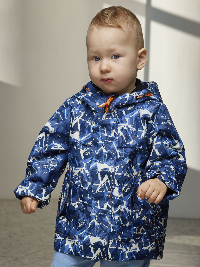 Парка для мальчика batik Бронсон камуфляж синий